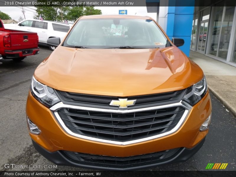 Orange Burst Metallic / Medium Ash Gray 2018 Chevrolet Equinox LS AWD