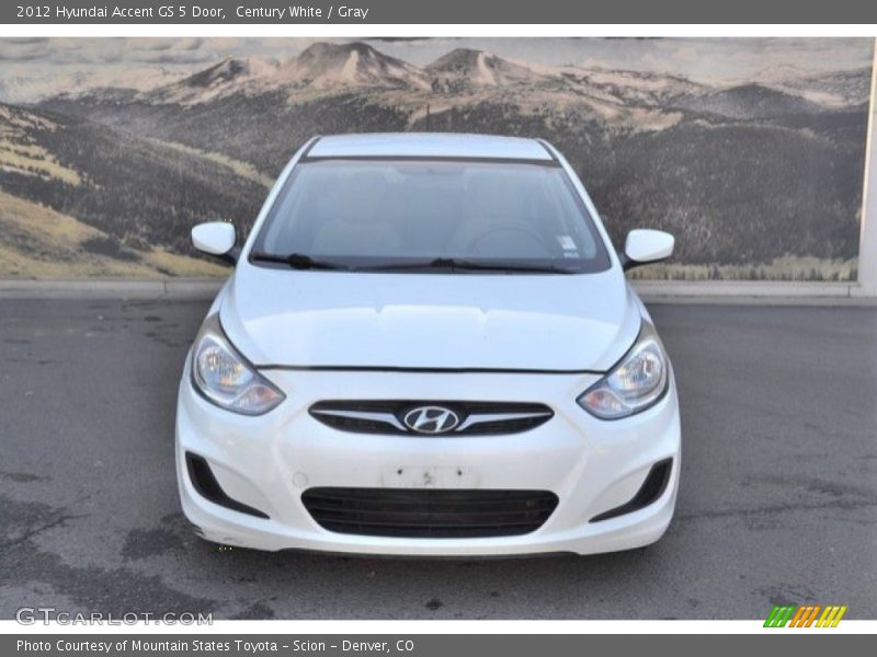 Century White / Gray 2012 Hyundai Accent GS 5 Door