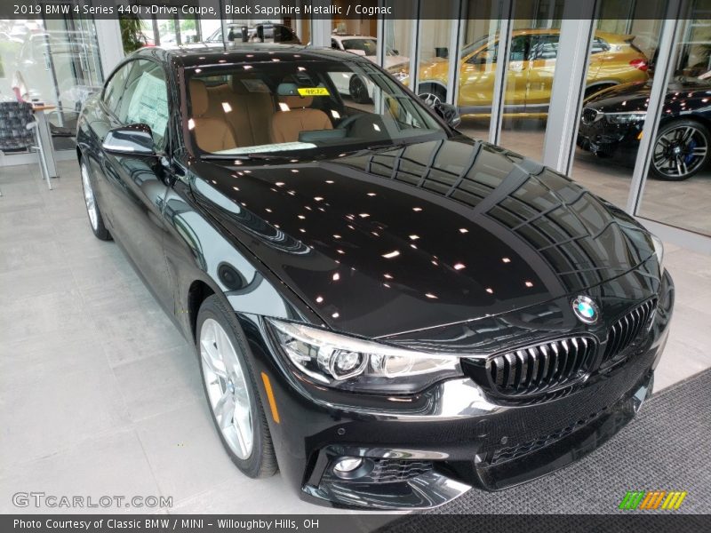Black Sapphire Metallic / Cognac 2019 BMW 4 Series 440i xDrive Coupe