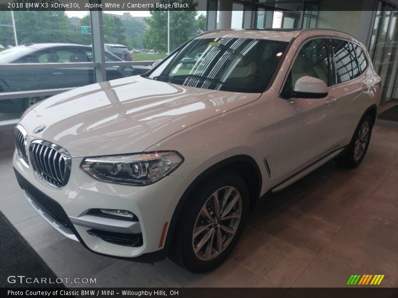 Alpine White / Canberra Beige/Black 2018 BMW X3 xDrive30i