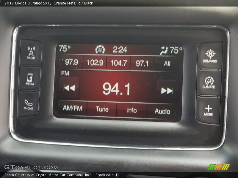Granite Metallic / Black 2017 Dodge Durango SXT