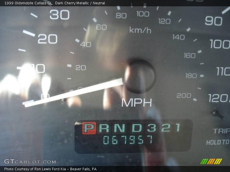 Dark Cherry Metallic / Neutral 1999 Oldsmobile Cutlass GL