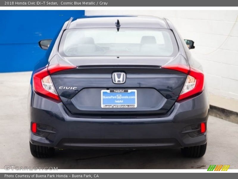 Cosmic Blue Metallic / Gray 2018 Honda Civic EX-T Sedan