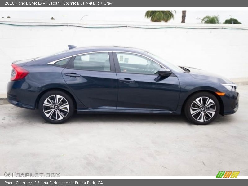 Cosmic Blue Metallic / Gray 2018 Honda Civic EX-T Sedan