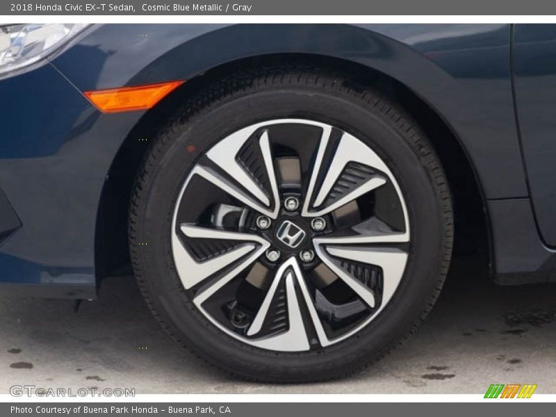 Cosmic Blue Metallic / Gray 2018 Honda Civic EX-T Sedan