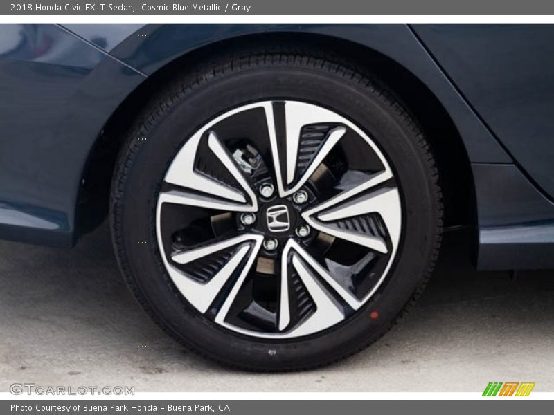 Cosmic Blue Metallic / Gray 2018 Honda Civic EX-T Sedan