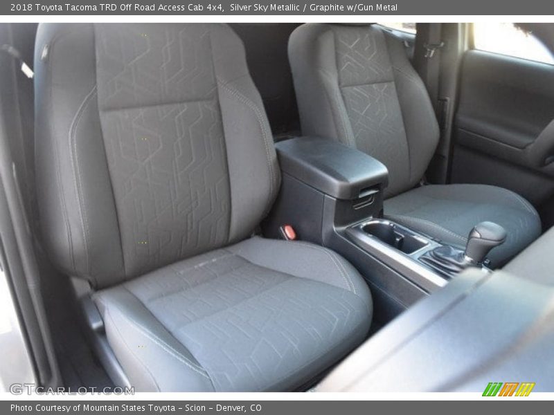 Silver Sky Metallic / Graphite w/Gun Metal 2018 Toyota Tacoma TRD Off Road Access Cab 4x4
