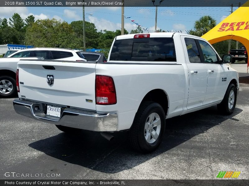 Bright White / Black/Diesel Gray 2018 Ram 1500 SLT Quad Cab