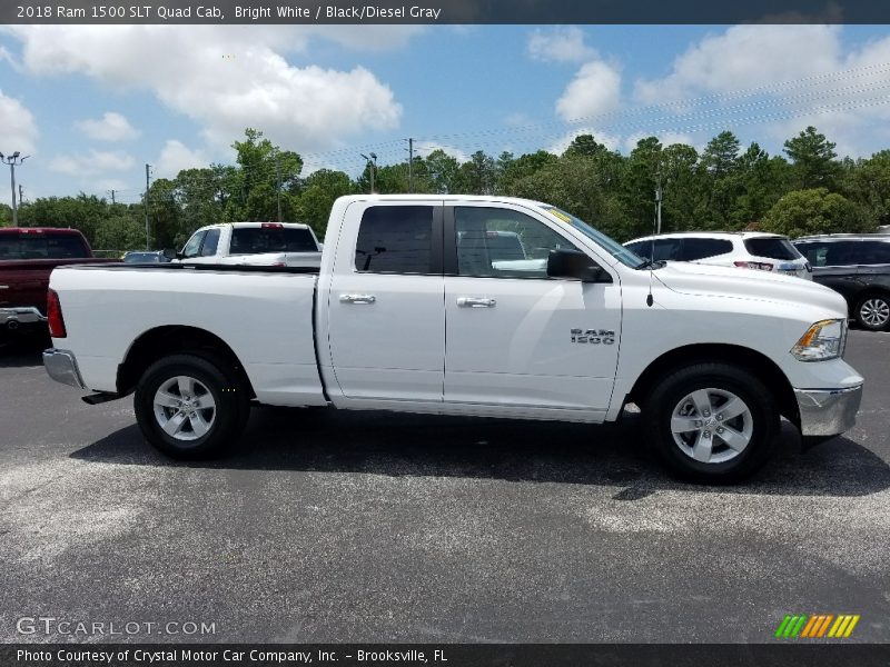 Bright White / Black/Diesel Gray 2018 Ram 1500 SLT Quad Cab