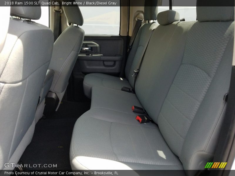 Bright White / Black/Diesel Gray 2018 Ram 1500 SLT Quad Cab