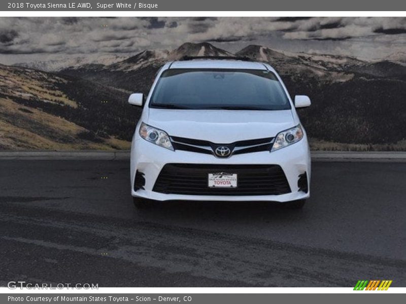 Super White / Bisque 2018 Toyota Sienna LE AWD