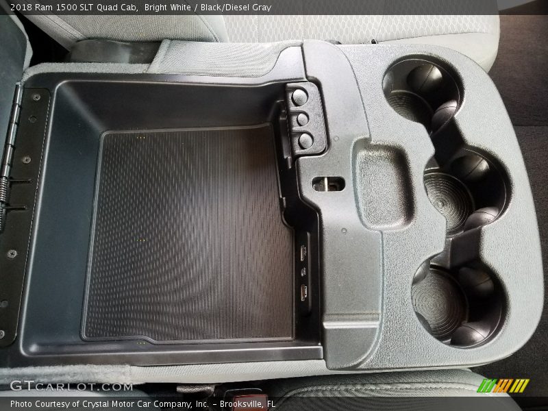 Bright White / Black/Diesel Gray 2018 Ram 1500 SLT Quad Cab