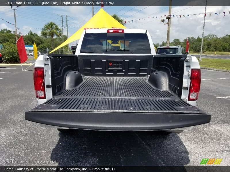 Bright White / Black/Diesel Gray 2018 Ram 1500 SLT Quad Cab