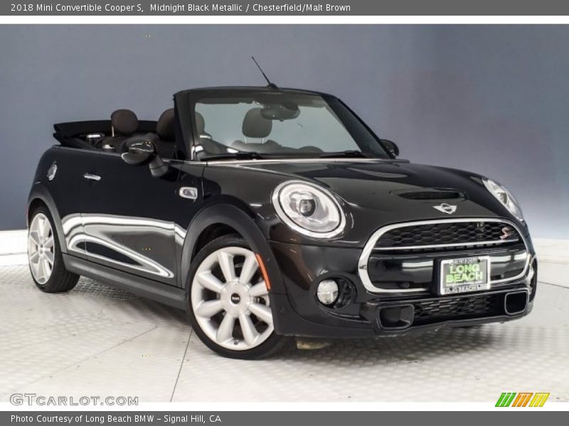 Midnight Black Metallic / Chesterfield/Malt Brown 2018 Mini Convertible Cooper S