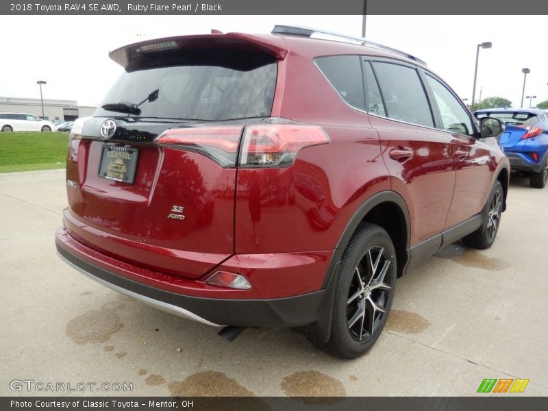 Ruby Flare Pearl / Black 2018 Toyota RAV4 SE AWD