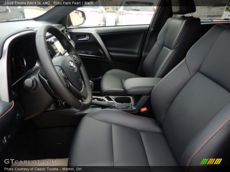 Ruby Flare Pearl / Black 2018 Toyota RAV4 SE AWD