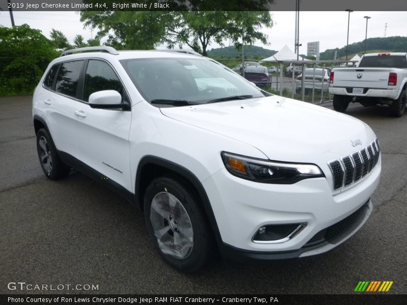 Bright White / Black 2019 Jeep Cherokee Limited 4x4