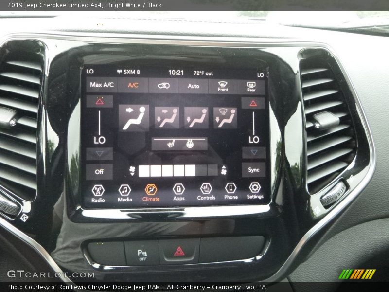 Bright White / Black 2019 Jeep Cherokee Limited 4x4