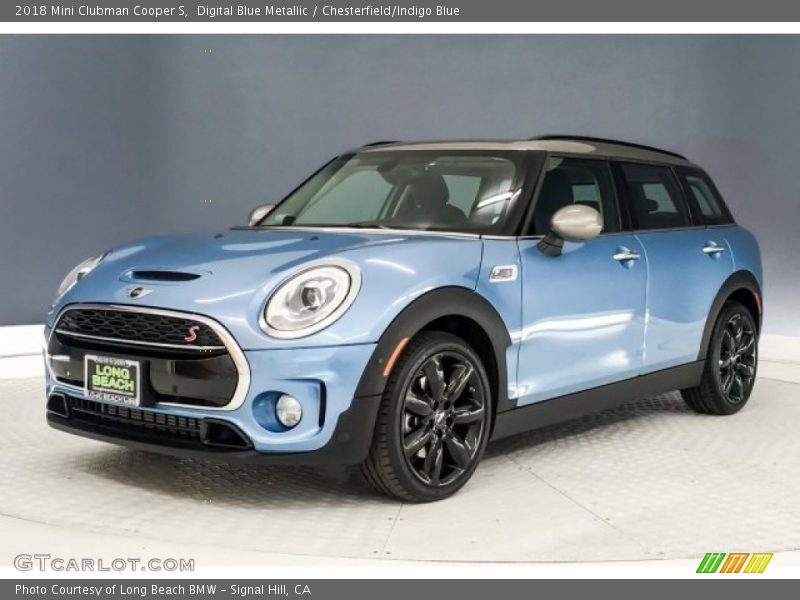 Digital Blue Metallic / Chesterfield/Indigo Blue 2018 Mini Clubman Cooper S