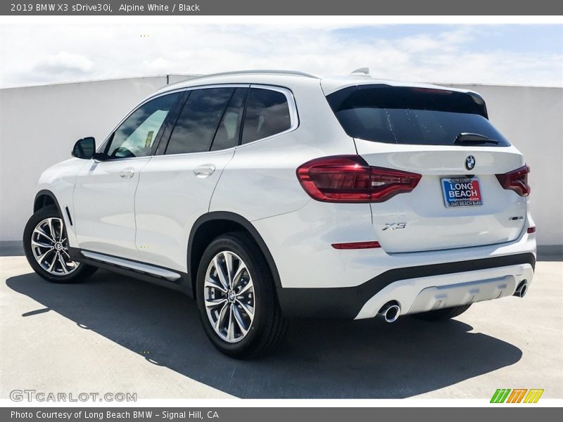Alpine White / Black 2019 BMW X3 sDrive30i
