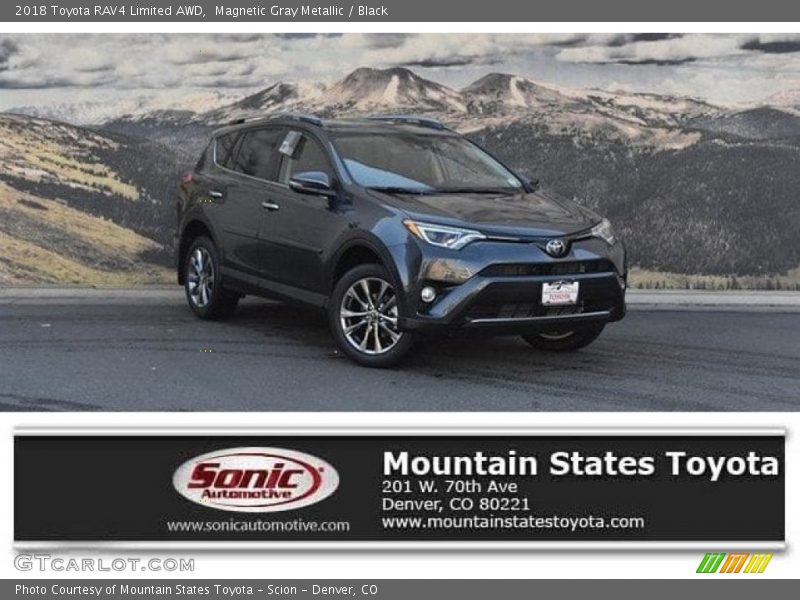 Magnetic Gray Metallic / Black 2018 Toyota RAV4 Limited AWD