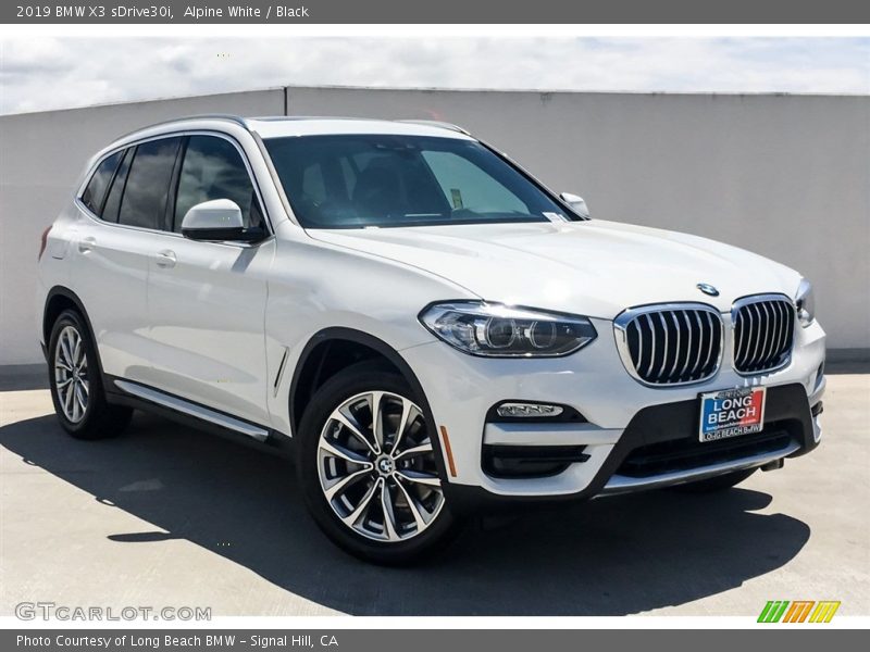 Alpine White / Black 2019 BMW X3 sDrive30i
