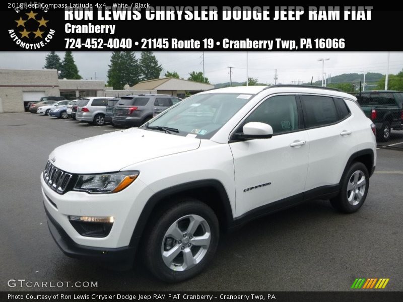 White / Black 2018 Jeep Compass Latitude 4x4