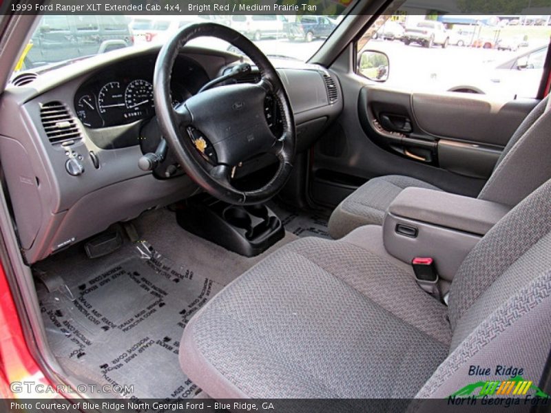 Bright Red / Medium Prairie Tan 1999 Ford Ranger XLT Extended Cab 4x4