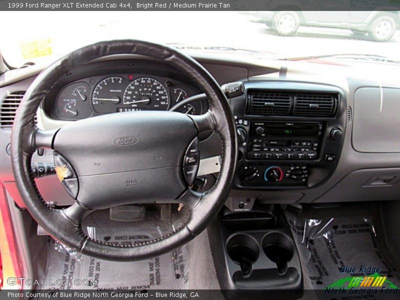 Bright Red / Medium Prairie Tan 1999 Ford Ranger XLT Extended Cab 4x4