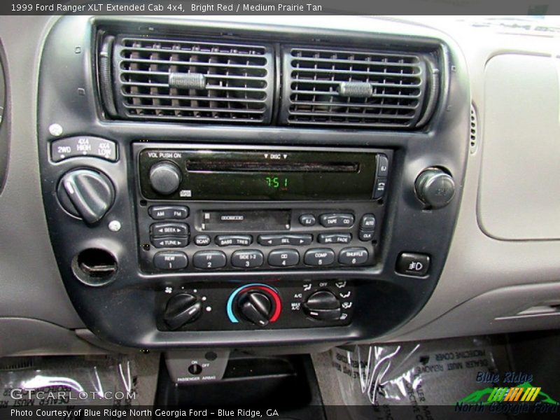 Bright Red / Medium Prairie Tan 1999 Ford Ranger XLT Extended Cab 4x4