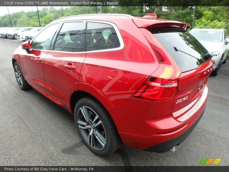 Fusion Red Metallic / Blonde 2018 Volvo XC60 T6 AWD Momentum