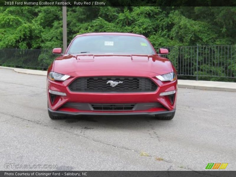 Ruby Red / Ebony 2018 Ford Mustang EcoBoost Fastback