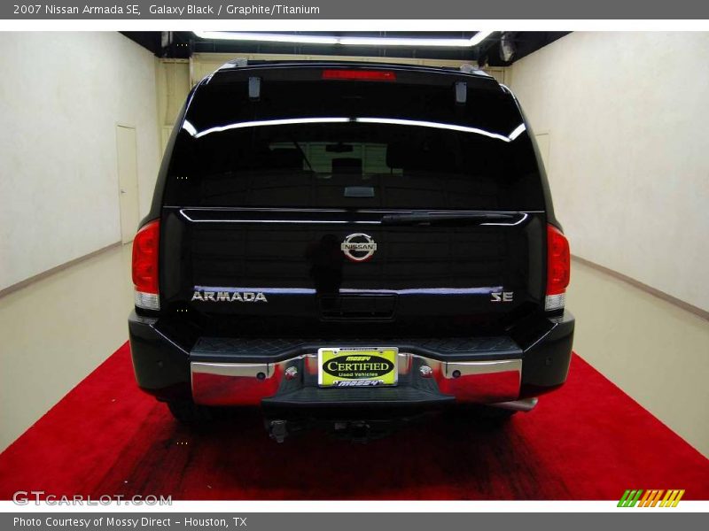 Galaxy Black / Graphite/Titanium 2007 Nissan Armada SE