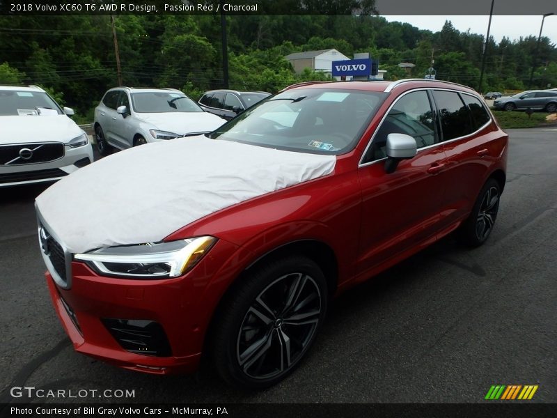 Passion Red / Charcoal 2018 Volvo XC60 T6 AWD R Design