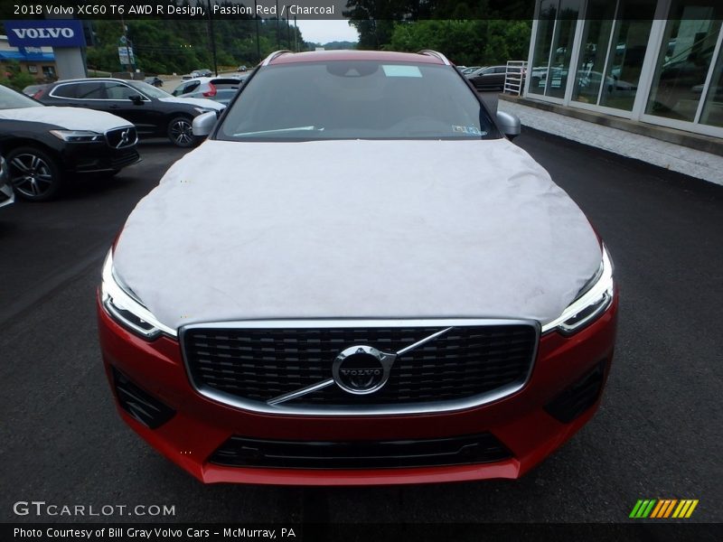 Passion Red / Charcoal 2018 Volvo XC60 T6 AWD R Design