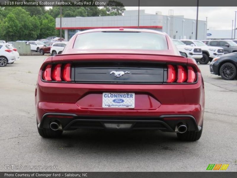 Ruby Red / Ebony 2018 Ford Mustang EcoBoost Fastback