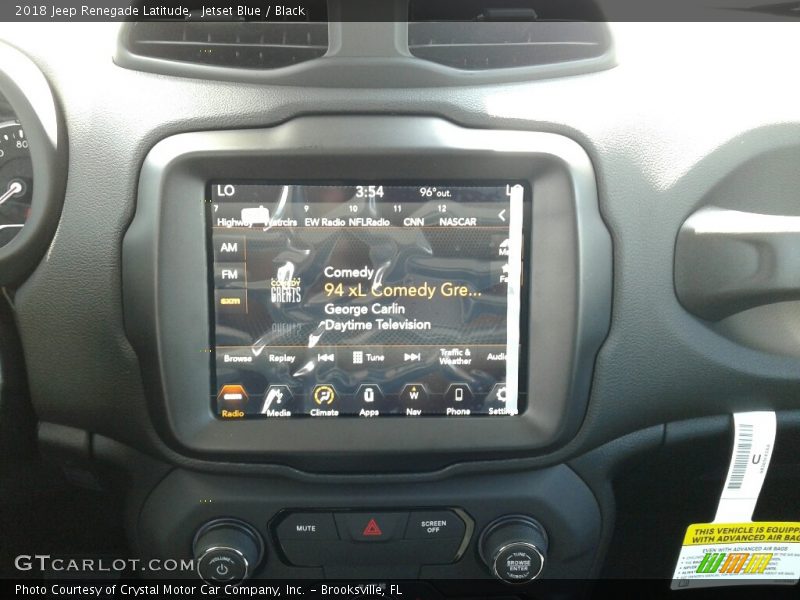 Jetset Blue / Black 2018 Jeep Renegade Latitude