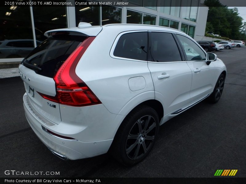 Crystal White Metallic / Amber 2018 Volvo XC60 T6 AWD Inscription