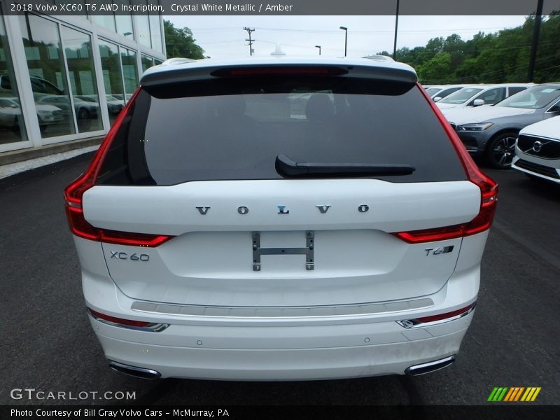 Crystal White Metallic / Amber 2018 Volvo XC60 T6 AWD Inscription