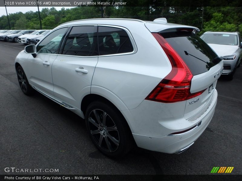 Crystal White Metallic / Amber 2018 Volvo XC60 T6 AWD Inscription