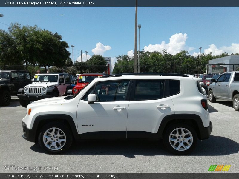 Alpine White / Black 2018 Jeep Renegade Latitude