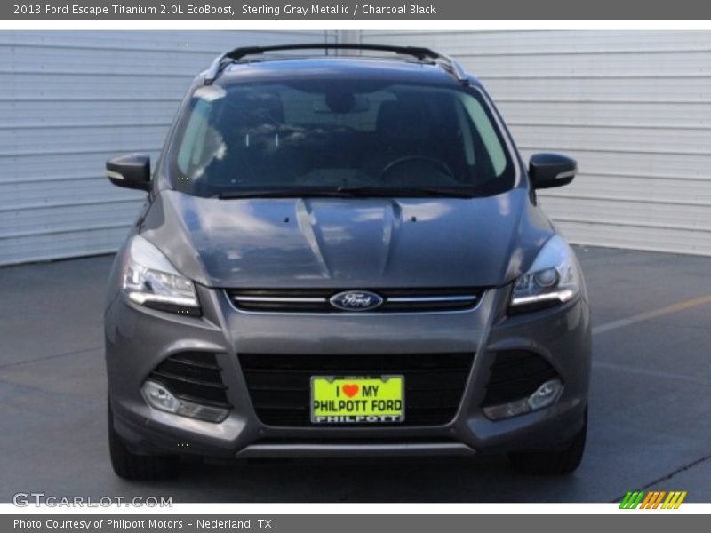 Sterling Gray Metallic / Charcoal Black 2013 Ford Escape Titanium 2.0L EcoBoost
