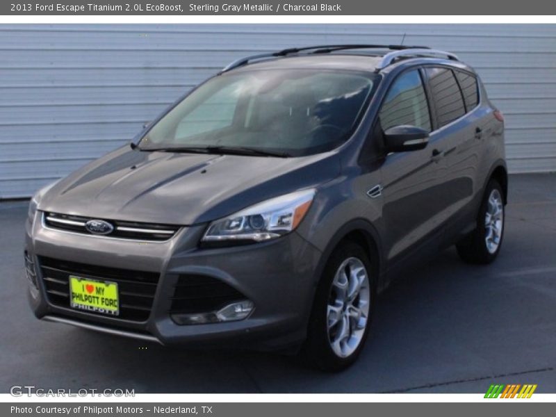 Sterling Gray Metallic / Charcoal Black 2013 Ford Escape Titanium 2.0L EcoBoost