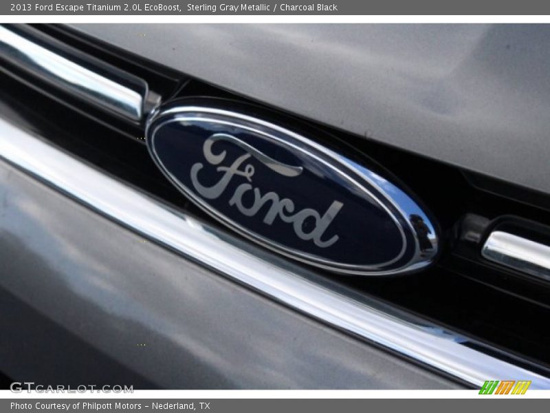 Sterling Gray Metallic / Charcoal Black 2013 Ford Escape Titanium 2.0L EcoBoost