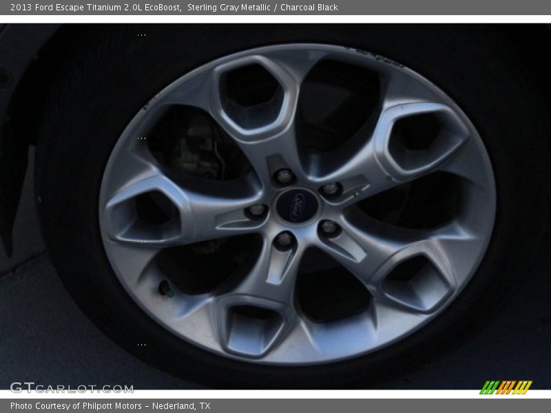 Sterling Gray Metallic / Charcoal Black 2013 Ford Escape Titanium 2.0L EcoBoost