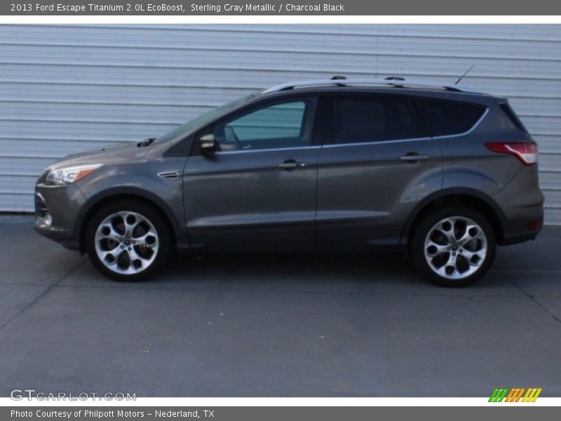 Sterling Gray Metallic / Charcoal Black 2013 Ford Escape Titanium 2.0L EcoBoost