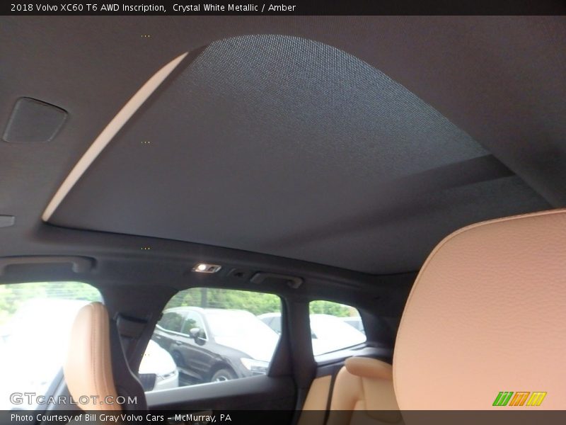Crystal White Metallic / Amber 2018 Volvo XC60 T6 AWD Inscription