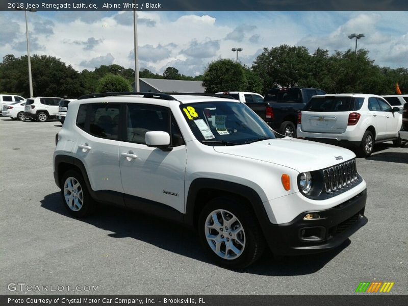 Alpine White / Black 2018 Jeep Renegade Latitude