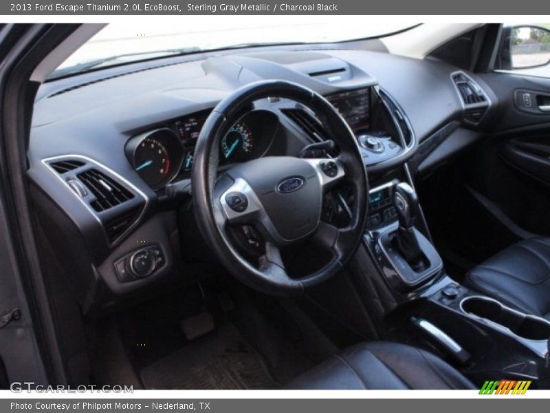 Sterling Gray Metallic / Charcoal Black 2013 Ford Escape Titanium 2.0L EcoBoost