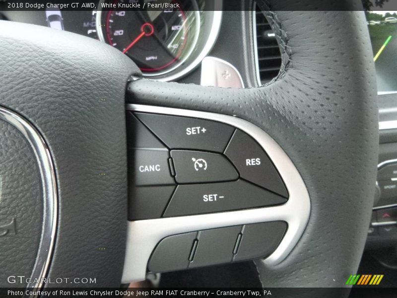 White Knuckle / Pearl/Black 2018 Dodge Charger GT AWD